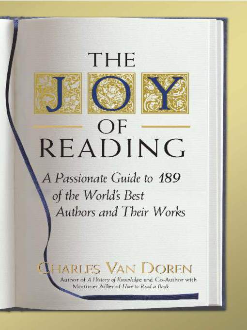 Title details for The Joy of Reading by Charles Van Doren - Wait list
